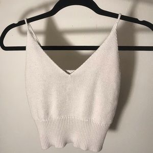 light blue sweater tank top